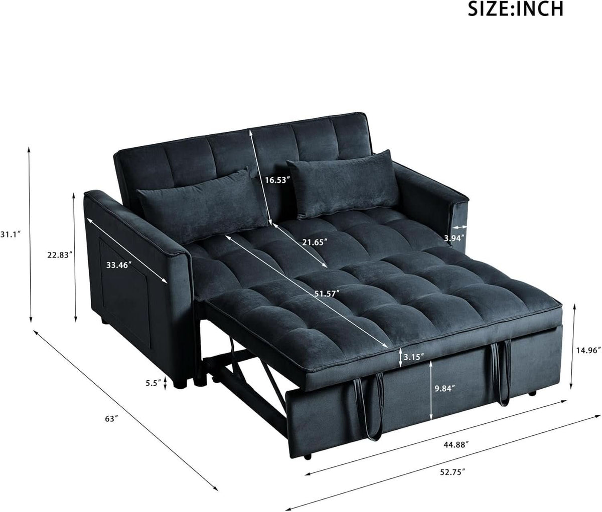 Canapé convertible 3-en-1 — Dossier réglable