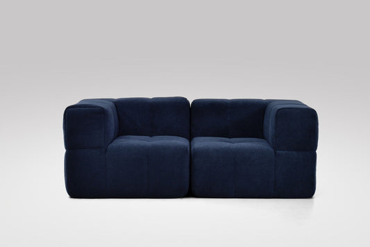 Canapé modulable 2 places — Bleu nuit