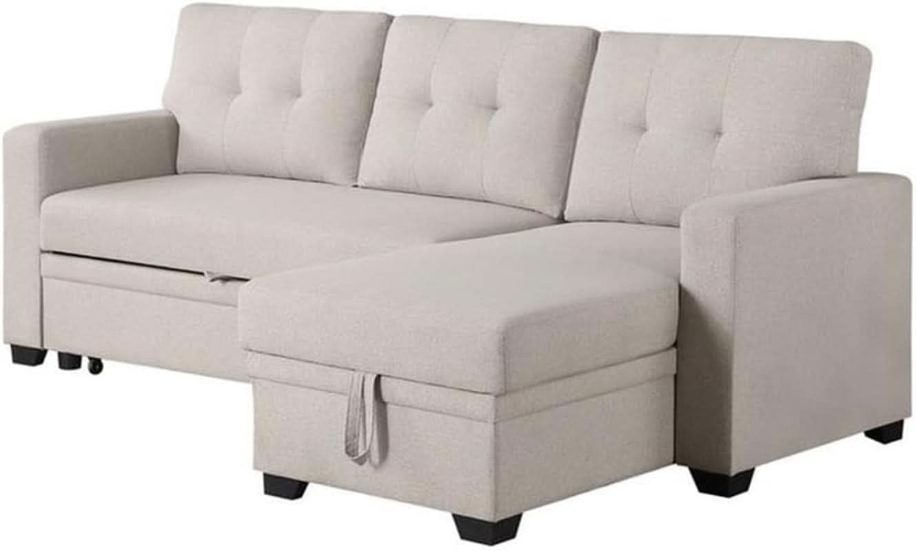 Canapé d'angle convertible — Beige