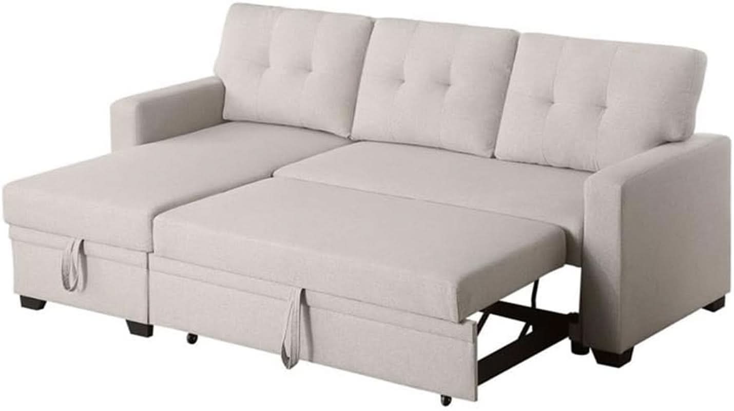 Canapé d'angle convertible — Beige